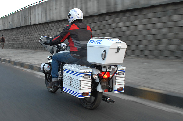 A close look at the Hi-tech Police Motorcycle prototype A close look at the Hi-tech Police Motorcycle prototype