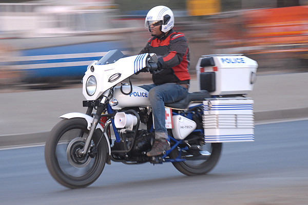 A close look at the Hi-tech Police Motorcycle prototype A close look at the Hi-tech Police Motorcycle prototype