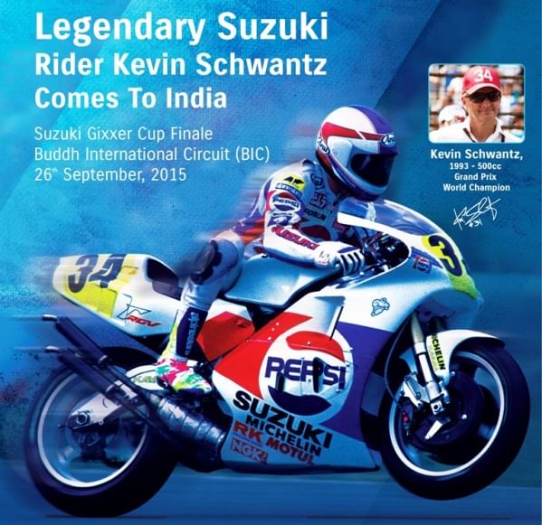Champion rider Kevin Schwantz to attend Gixxer Cup Finale