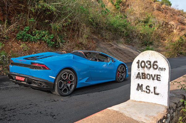 Driving the Lamborghini Huracan Spyder up Nandi Hills Driving the Lamborghini Huracan Spyder up Nandi Hills