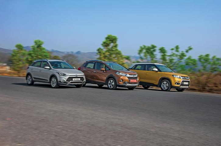 Honda WR-V vs Hyundai i20 Active vs Maruti Vitara Brezza comparison Honda WR-V vs Hyundai i20 Active vs Maruti Vitara Brezza comparison