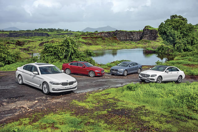 2017 BMW 520d vs Mercedes E220d vs Volvo S90 vs Jaguar XF
