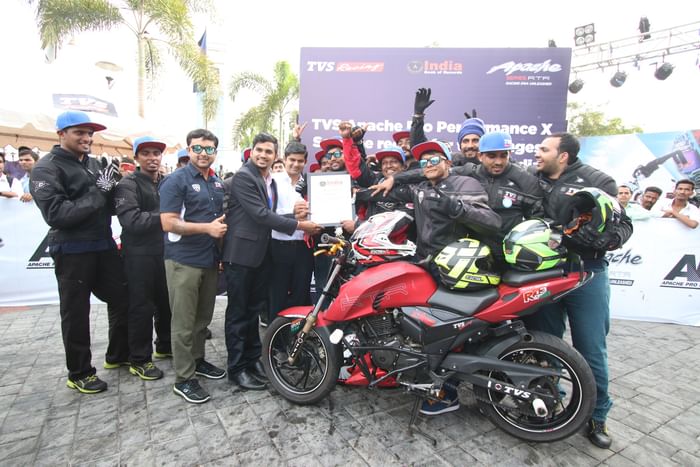 TVS sets new stunt record with Apache