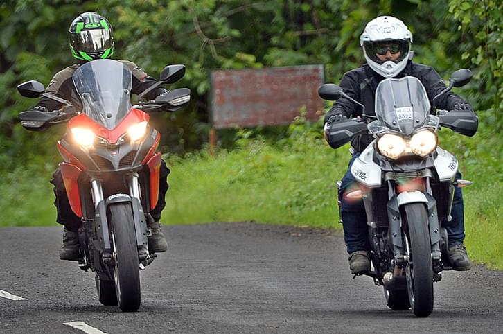 Triumph Tiger 800 XRx vs Ducati Multistrada 950 comparison Triumph Tiger 800 XRx vs Ducati Multistrada 950 comparison