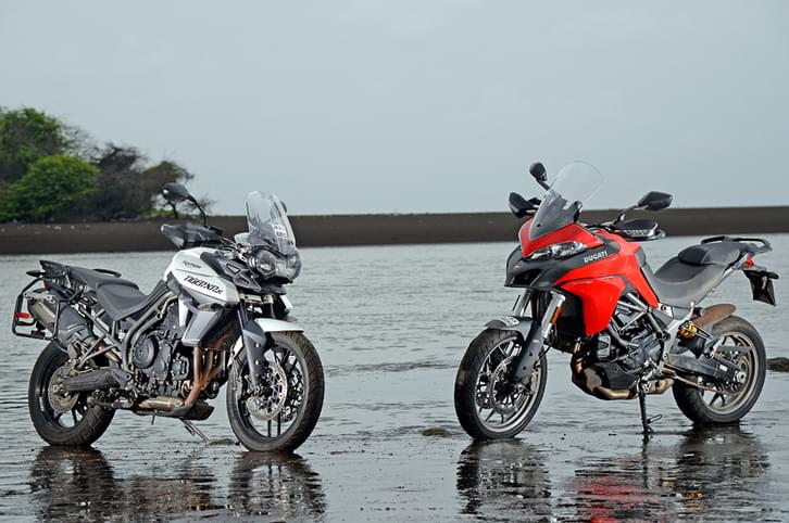 Triumph Tiger 800 XRx vs Ducati Multistrada 950 comparison Triumph Tiger 800 XRx vs Ducati Multistrada 950 comparison