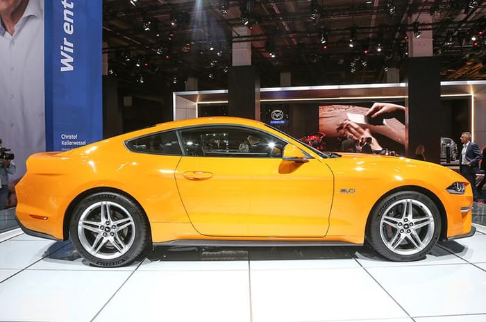 Ford Mustang facelift displayed at Frankfurt motor show