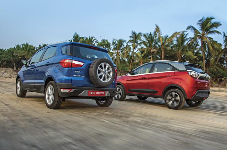 2017 Ford EcoSport vs Tata Nexon petrol comparison 2017 Ford EcoSport vs Tata Nexon petrol comparison