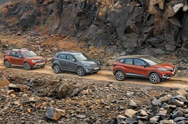 Renault Captur vs Creta vs Duster comparison