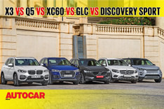 X3 vs Q5 vs XC60 vs GLC vs Discovery Sport comparison video