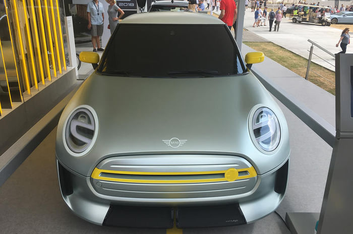 Mini Electric displayed at Goodwood