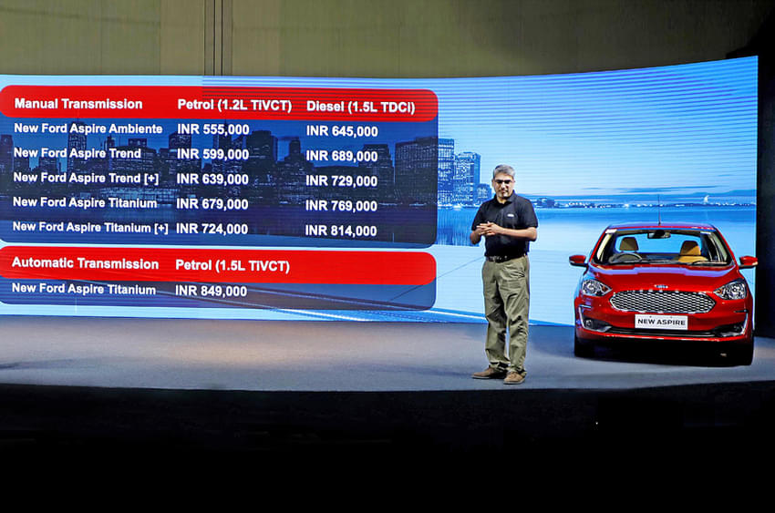 2018 Ford Aspire undercuts rivals on price
