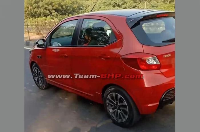 Production-spec Tata Tiago JTP spied