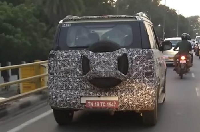 Mahindra TUV300 facelift spied