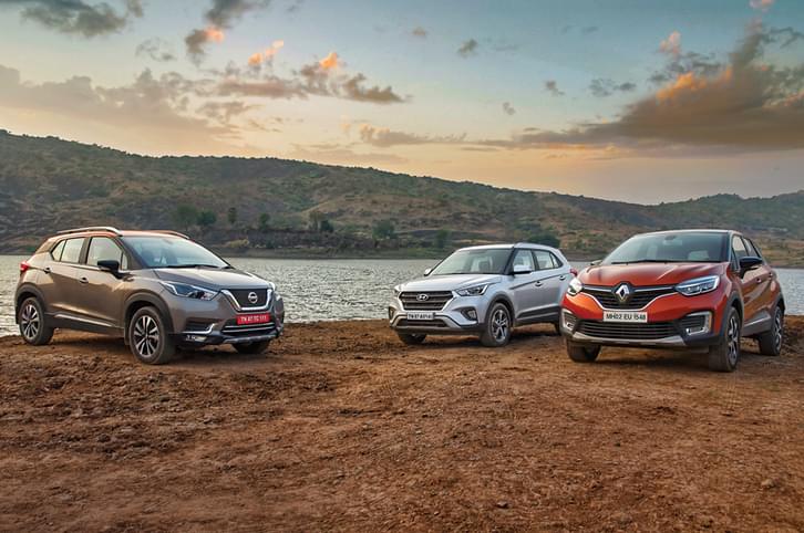 Nissan Kicks vs Renault Captur vs Hyundai Creta comparison Nissan Kicks vs Renault Captur vs Hyundai Creta comparison