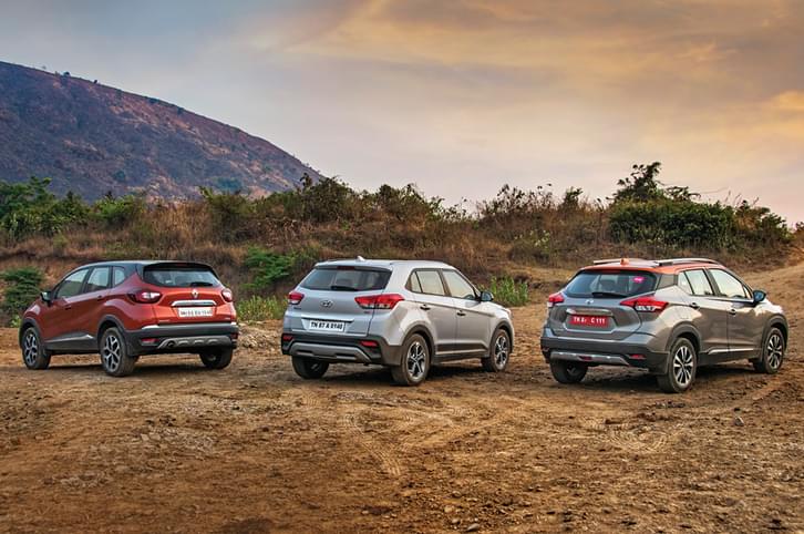 Nissan Kicks vs Renault Captur vs Hyundai Creta comparison Nissan Kicks vs Renault Captur vs Hyundai Creta comparison