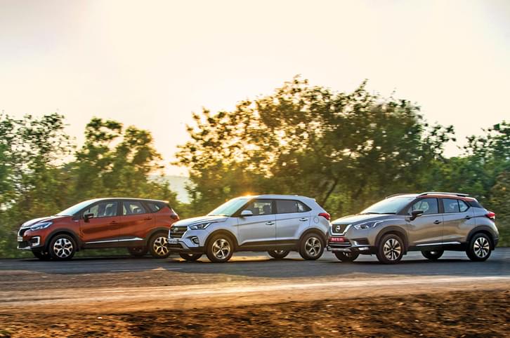 Nissan Kicks vs Renault Captur vs Hyundai Creta comparison Nissan Kicks vs Renault Captur vs Hyundai Creta comparison