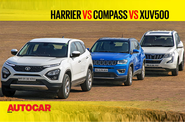 Harrier vs Compass vs XUV500 comparison video 