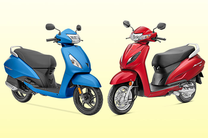Honda Activa 6G vs BS6 TVS Jupiter: Specifications comparison