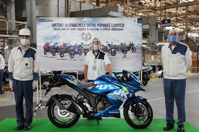 Suzuki rolls out its five millionth two-wheeler