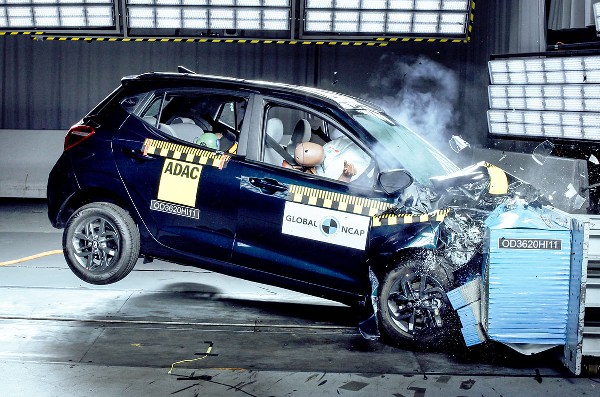 Hyundai Grand i10 Crash Test Rating :- भारत में बनी Hyundai की इस कार को GNCAP में मिले 0-स्टार, कार की सुरक्षा पर खड़े हुए सवाल !
