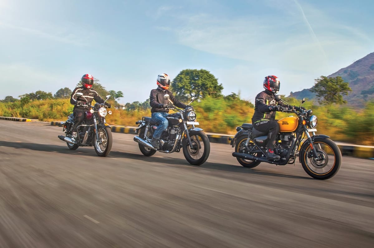 Meteor 350 vs H'ness CB350 vs Imperiale 400 comparison - Image 1