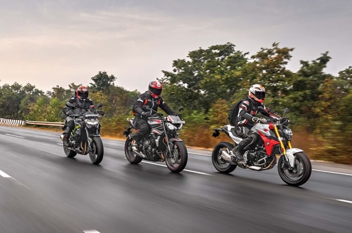 BMW F 900 R vs Triumph Street Triple R vs Kawasaki Z900 comparison