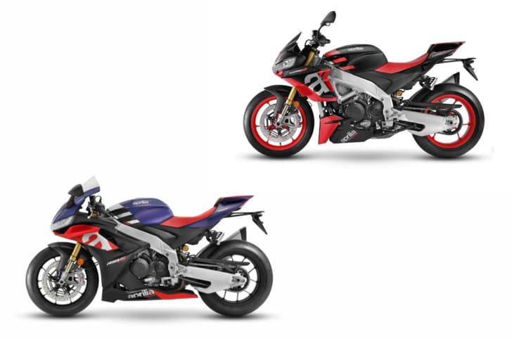 New Aprilia RSV4, Tuono V4 listed on Indian website