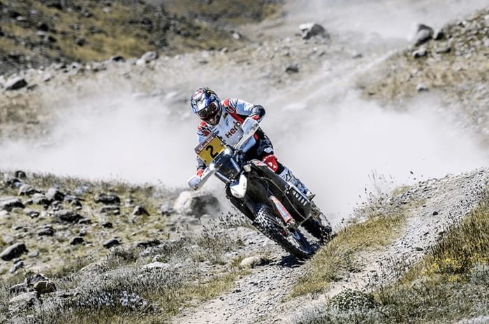 Hero MotoSports on the podium at 2021 Silk Way Rally