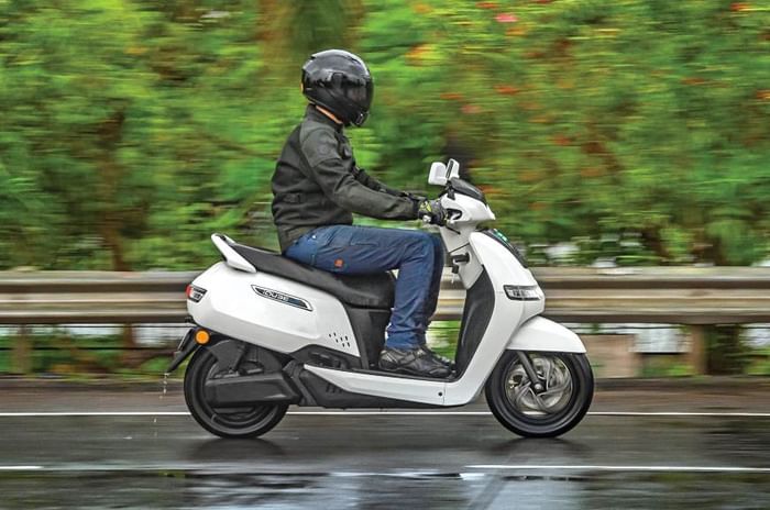 How far can you go on a fully charged TVS iQube?