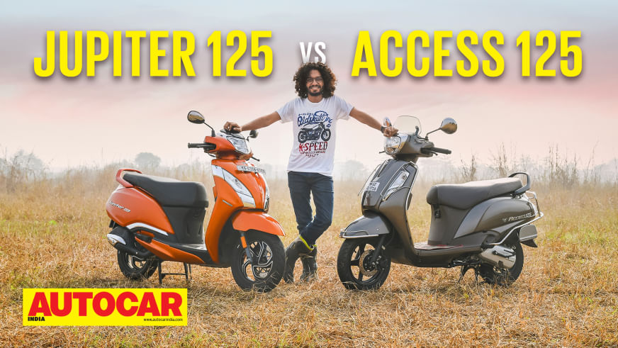 TVS Jupiter 125 vs Suzuki Access 125 comparison video