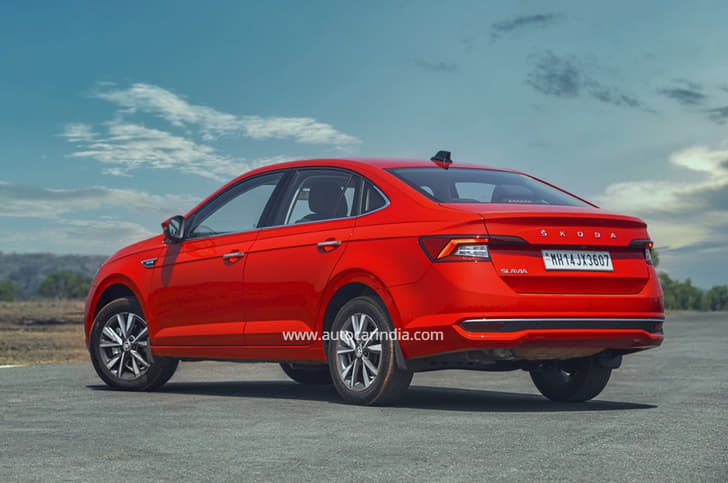 2022 Skoda Slavia 1.0-litre TSI turbo-petrol exterior rear
