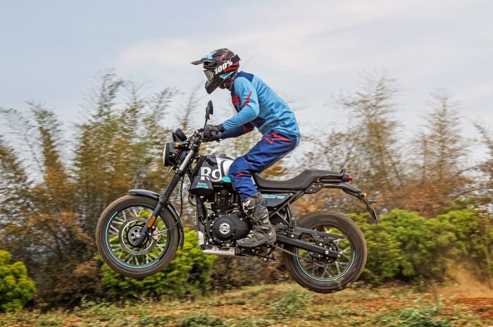 Royal Enfield Scram 411 review: More than a naked Himalayan? Royal Enfield Scram 411 jump
