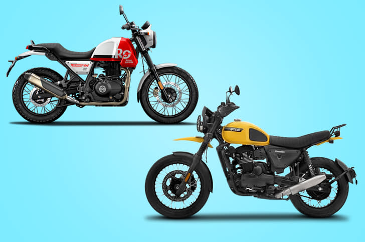 Royal Enfield Scram 411 vs Yezdi Scrambler specifications comparison