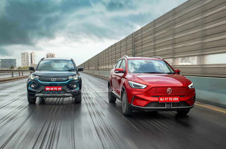 Nexon EV Max vs MG ZS EV facelift comparision