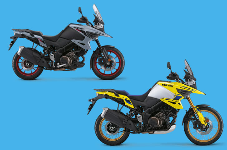 V-Strom 1050 range 2023 update, standard and DE variant.