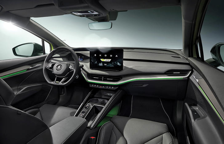 2022 Skoda Enyaq RS iV interior.