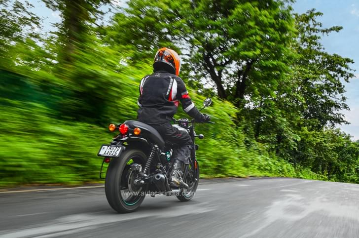 RE Hunter 350 rear action image