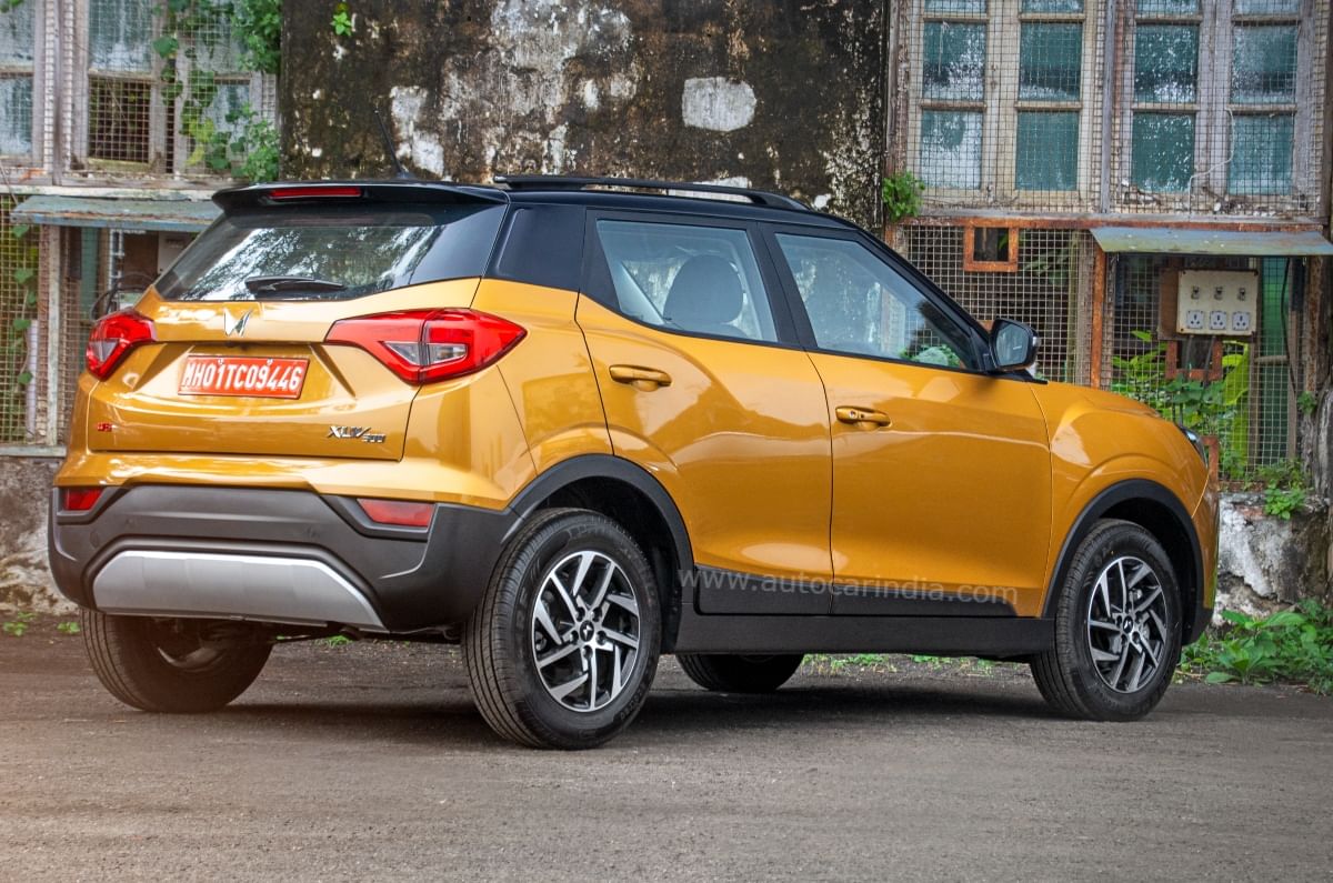 Mahindra XUV300 TurboSport rear quarter.
