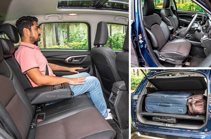 Grand Vitara back seat, front seat and boot space 