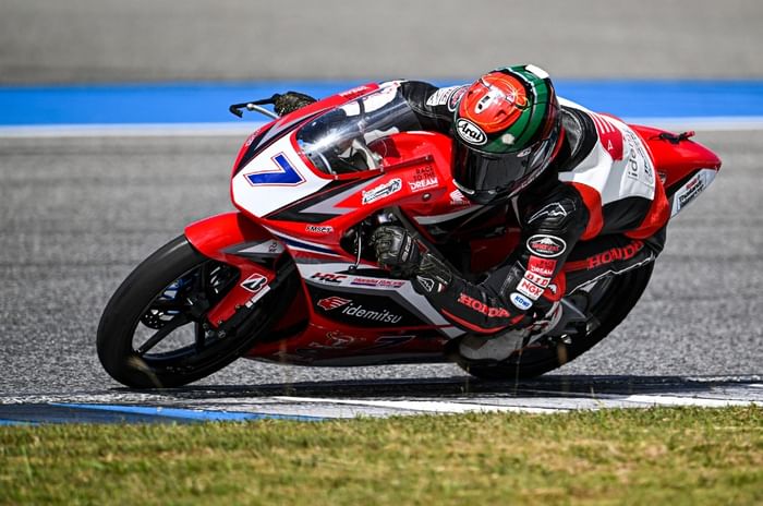 Honda India's Kavin Quintal in the 2022 Thailand Talent Cup finale