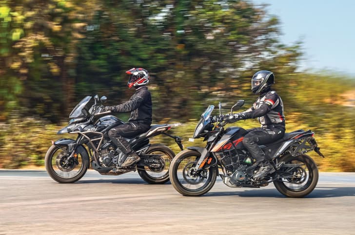 Zontes 350T ADV vs KTM 390 Adventure comparison: price, comfort, features, reliability.