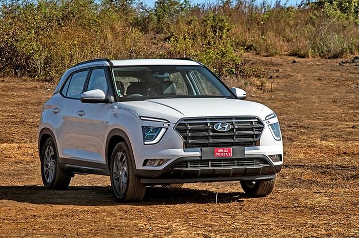 Kia Seltos, Sonet or Hyundai Creta: The SUV with the better seating space? Hyundai Creta front quarter