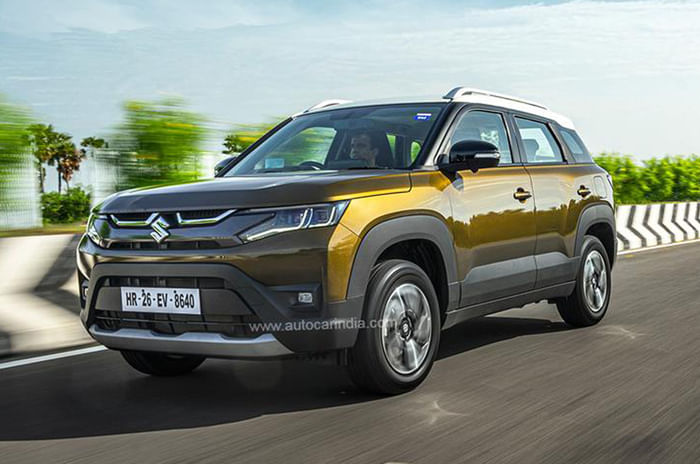 Brezza, Grand Vitara or Hyryder: which SUV has best ride quality under Rs 15 lakh Maruti Suzuki Brezza front quarter