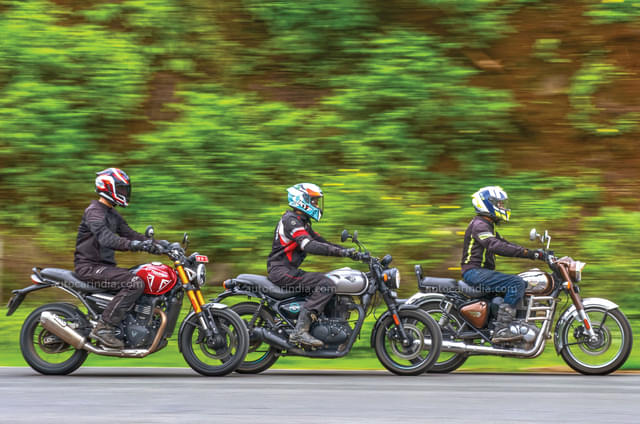 Triumph Speed 400 vs RE Hunter 350 vs Classic 350 comparison: Retro rivalry