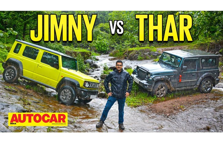 Maruti Suzuki Jimny vs Mahindra Thar comparison video