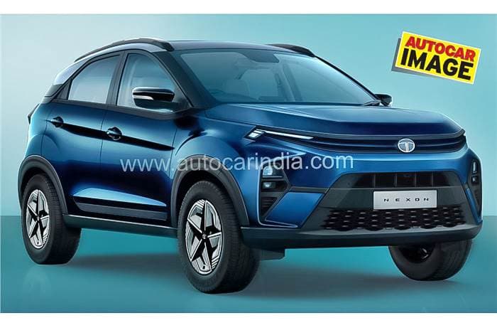 Tata Nexon facelift rendering
