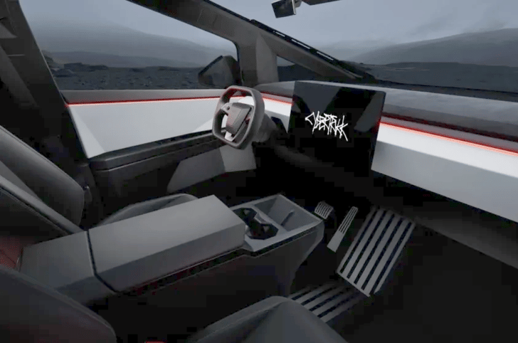 Tesla Cybertruck interior Tesla Cybertruck interior