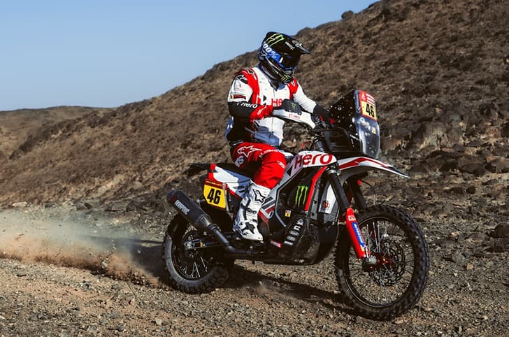 Hero MotoSports rider Ross Branch at Dakar 2024 Stage 3