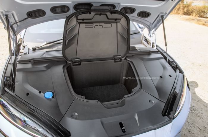 2025 BYD Seal EV front angle view showcasing hidden features