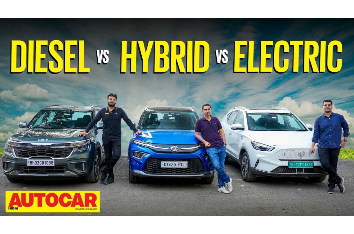 Kia Seltos vs Toyota Hyryder vs MG ZS EV comparison video  